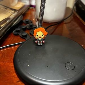 3/$8 Black Widow Croc Charm